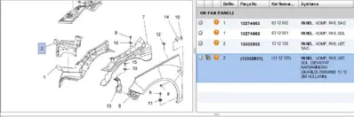 PSA 39004900 Panel Ön Sol Üst INSIGNIA A 1312125 1312366 13332831 39004900