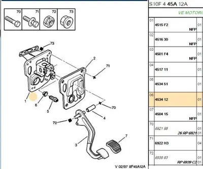 PSA 4534.12 Debriyaj Ayağı Tutucusu 453412