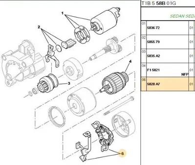PSA 5828.A7 Marş Kömürü  5828.A7