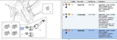 PSA 20964880 Sinyal Kolu Opel Insignia A Astra J 1241187 20964880