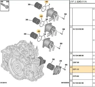 PSA 2271.12 Yağ Soğutucu Contası  2271.12