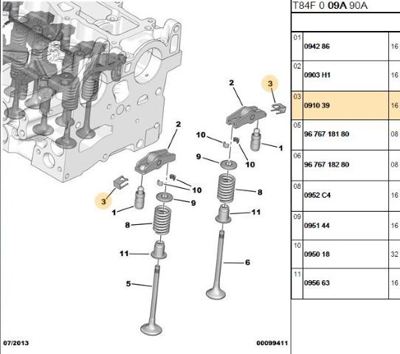 PSA 0910.39 Subap Rotıl Sekmanı 0910.39