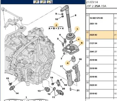 PSA 2525.92 Vites Levye Bağlantı Ayak 2525.92