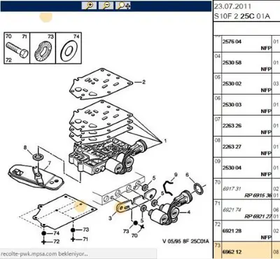PSA 6962.12 Pul Lastik  6962.12