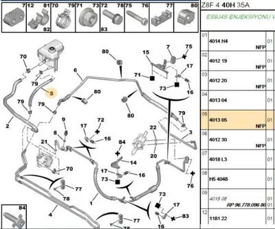 PSA 4013.05 Direksiyon Hortumu Firsat 401305 4013.05 401305 401305 