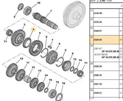 PSA 2324.20 Senkromenç Sarısı  2324.20