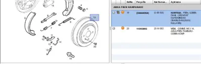 PSA 24444064 Kampana Arka Tek  Z16xe Astra G Y17dtcombo C 568066 24444064