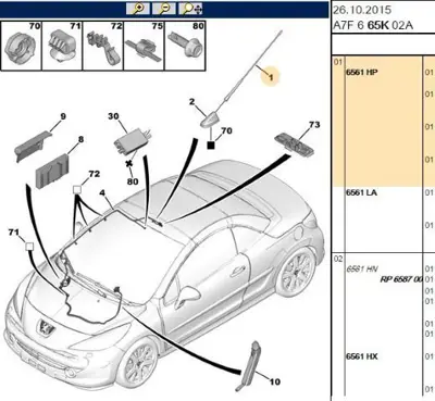 PSA 6561.HP Anten Çubugu 6561.HP