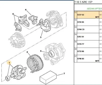PSA 5727.53 Alternatör Rotoru Firsat 572753 5727.53 572753 572753 572753
