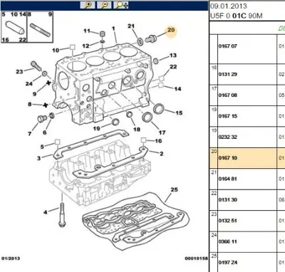 PSA 0167.10 Blok Yag Kapagi S-2800 16710 0167.10 16710 16710 
