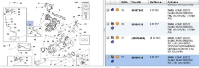 PSA 55590136 Boru 55576458 55590136 862082 862097