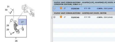 PSA 55209340 Valfcontası 55209340 851109