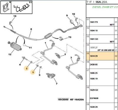PSA 1614.29 Pedaltutucu 1614.29