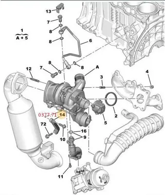 PSA 0377.71 Turbo Baglanti Ayagi 0377.71
