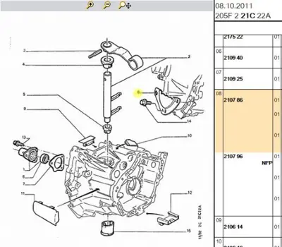 PSA 2107.86 şanzıman Volan Plakası  2107.86
