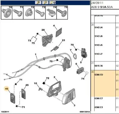 PSA 6366.G0 Kapı Kontaktörü 6366G0