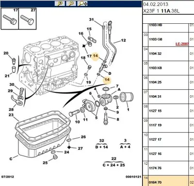 PSA 0164.70 Conta 16470