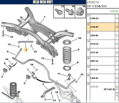 PSA 5150.89 Travers Bağlantı Ayak  5150.89