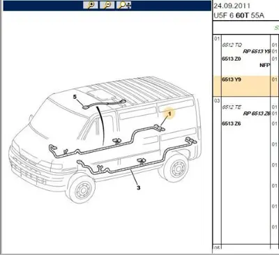 PSA 6513.Y9 Araç İçi Kablo Demedi  6513.Y9