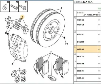 PSA 4427.85 Fren Balata Sekmani Firsat 442785 4427.85 442785 442785 