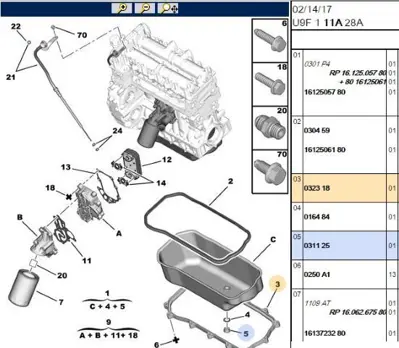 PSA 0323.18 Ara Parça 0323.18