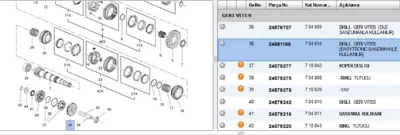 PSA 24581166 Geri Vites Dişl Opel 24579241 24581166 704007 704014