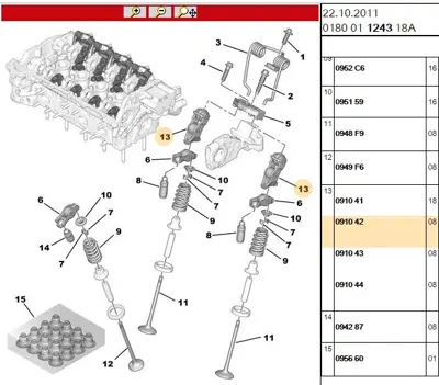 PSA 0910.42 Emme Subap Itici Ara Kold 0910.42