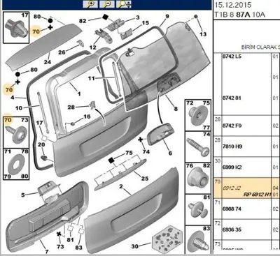 PSA 6912.H1 Rlx Cıvatası 6912H1