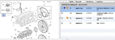 PSA 55577726 Piston 050 55577726 625061