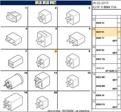 PSA 6547.81 Soğutma Rölesi  6547.81