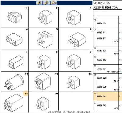 PSA 6554.34 Röle Firsat 655434 655434 655434 655434 655434