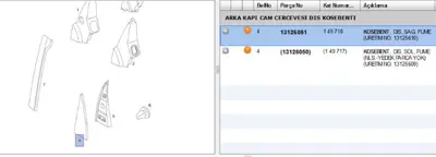 PSA 13126051 Köşebent Dış Arka Sağ Meriva 13126051 149718