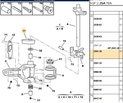 PSA 2541.28 Vıtes Catal Keçesı Ml6c Sanzuman Tum Serı 2541.28