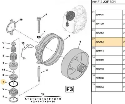 PSA 2312.53 Otom.Şanz.Piston Contası  2312.53