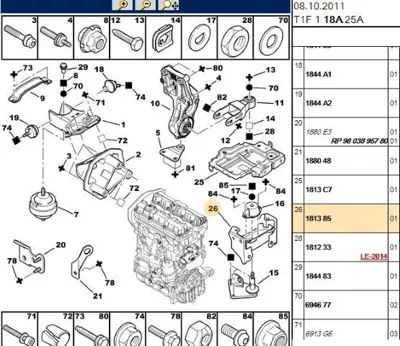 PSA 1813.85 Motor Kulağı  1813.85