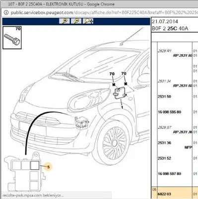 PSA 6822.03 Otomatik şanzıman Rölesi  6822.03