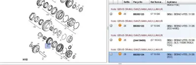 PSA 55350124 Şanziman, Montaj Ve Yedek Parçalar 55350124