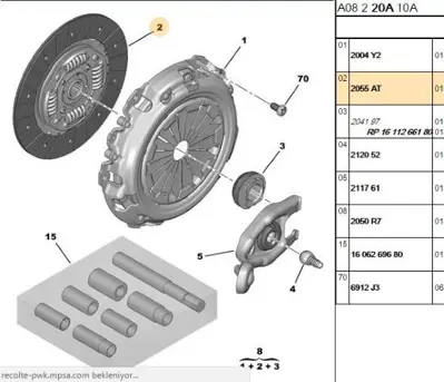 PSA 2055.AT Debriyaj Balatasi 2055V0 2055.V0 2055V0 2055V0 2055AT