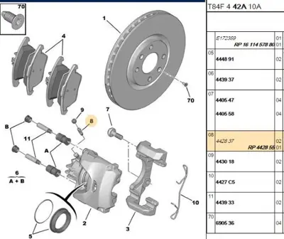 PSA 4428.55 Yeni No:9834540680          Fren Hava Alma Rekoru 5008 4428.55