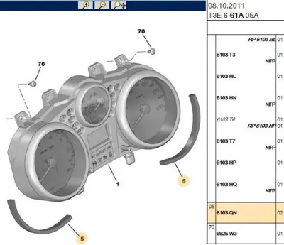 PSA 6103.QN Gösterge Saati Alt Bant  6103.QN