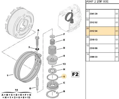 PSA 2312.54 Otom.Şanz.Piston Contası  2312.54