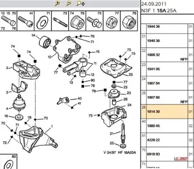 PSA 1814.30 Motor Kulak Somunu  198523 3498010 7011013 7421020601 9872046