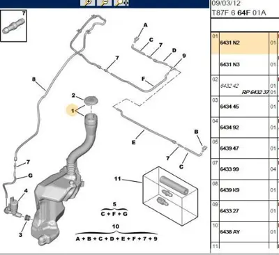 PSA 6431.N2 Silecek Su Deposu 6431.N2