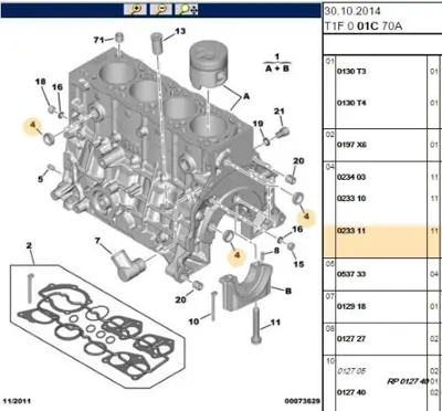 PSA 0233.11 Bilya Yatak Kapağı Çap 28 0233.11
