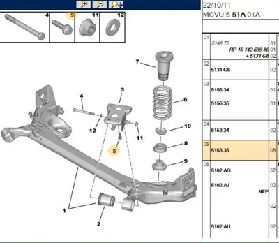 PSA 5153.35 Bağlantı Vidası  5153.35