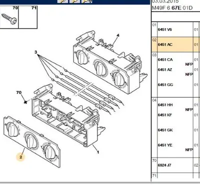 PSA 6451.AC Kalor.Kuman.Tabla Kapağı  6451.AC
