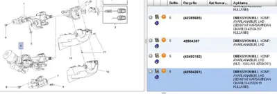 PSA 42504361 Direksiyon Kolonu Opel Mokka 42504361