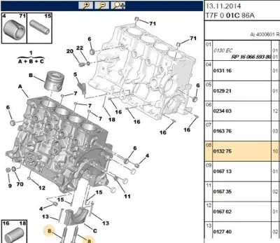 PSA 0132.75 Krank Kep Bağlan Civatasi 13235 0132.35 13235 13235 