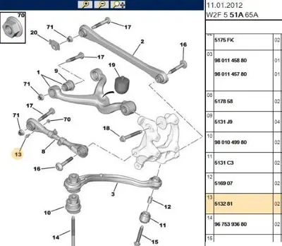 PSA 5132.81 Far Ayar Vıdası 308-407 513281