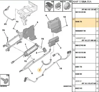 PSA 5646.79 Start Stop Ara Kablo  5646.79